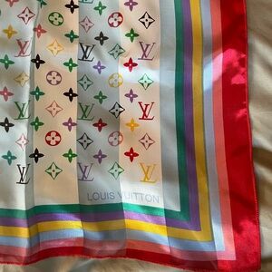Louis Vuitton rainbow silk scarf